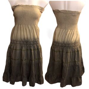 She’s cool xlarge green ombré strapless dress